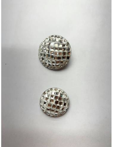 Rhinestone mirror button